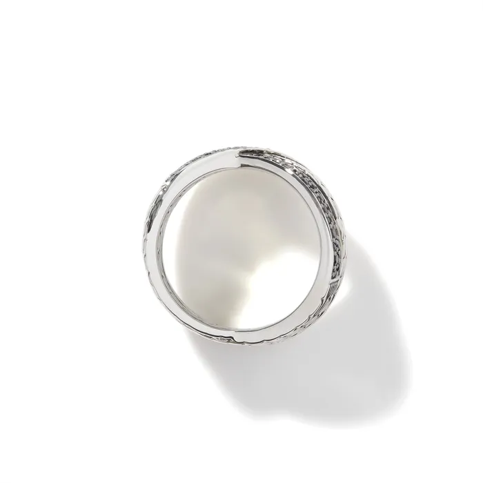 John Hardy Rings John Hardy Classic Chain Sterling Silver 14mm Band Ring with Black Sapphire Black Spinel John Hardy Rings John Hardy Classic Chain Sterling Silver 14mm Band Ring with Black Sapphire Black Spinel
