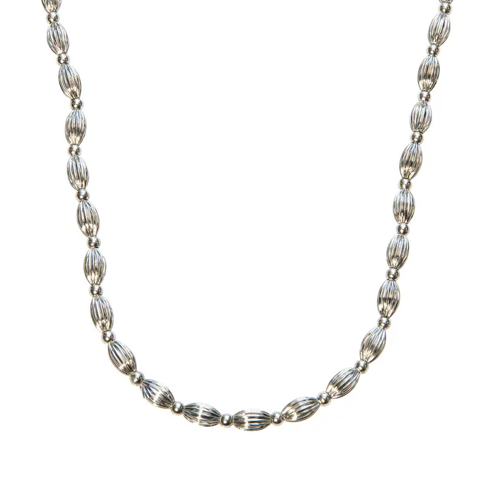 Necklaces Croghans Silver Plated Charleston Rice Bead Necklace