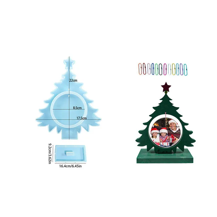 Necklaces IntoResin Christmas Tree Photo Frame Resin Mold