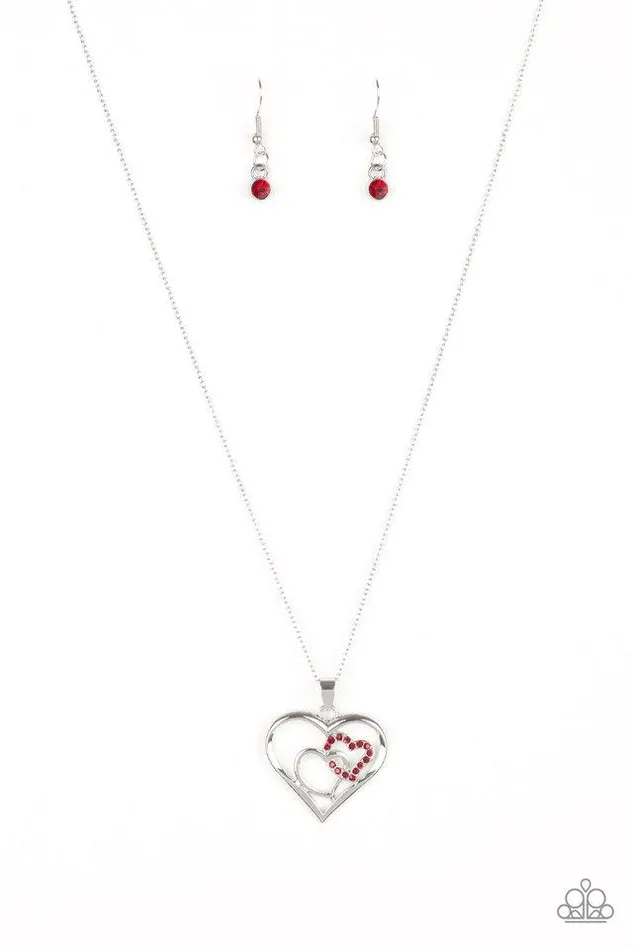 Necklaces Paparazzi Jewelry Paparazzi Necklace Cupid Charm Red