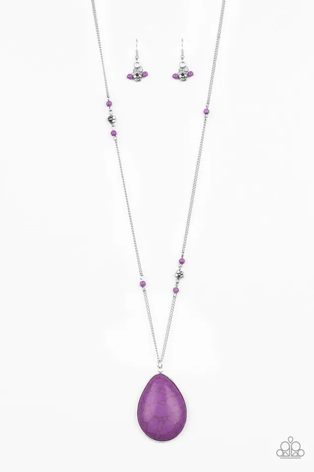 Necklaces Paparazzi Jewelry Paparazzi Necklace Desert Meadow Purple