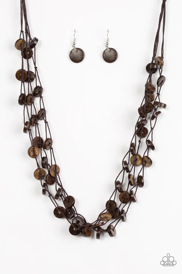 Necklaces Paparazzi Jewelry Paparazzi Necklace Hoppin Honolulu Brown