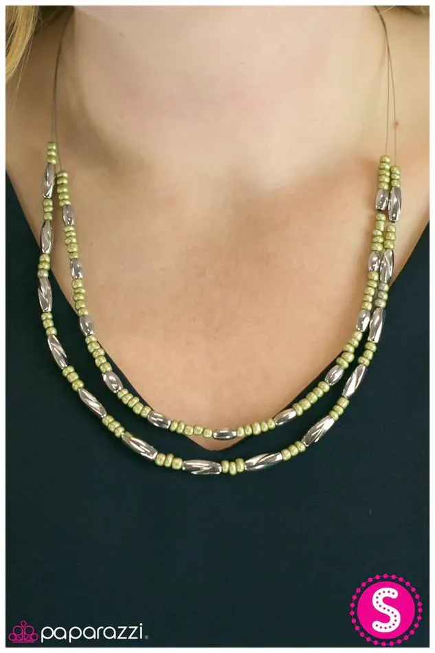 Necklaces Paparazzi Jewelry Paparazzi Necklace I Should BEAD So Lucky Green