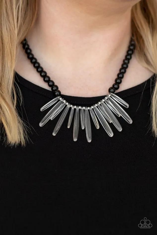Necklaces Paparazzi Jewelry Paparazzi Necklace Icy Intimidation Black