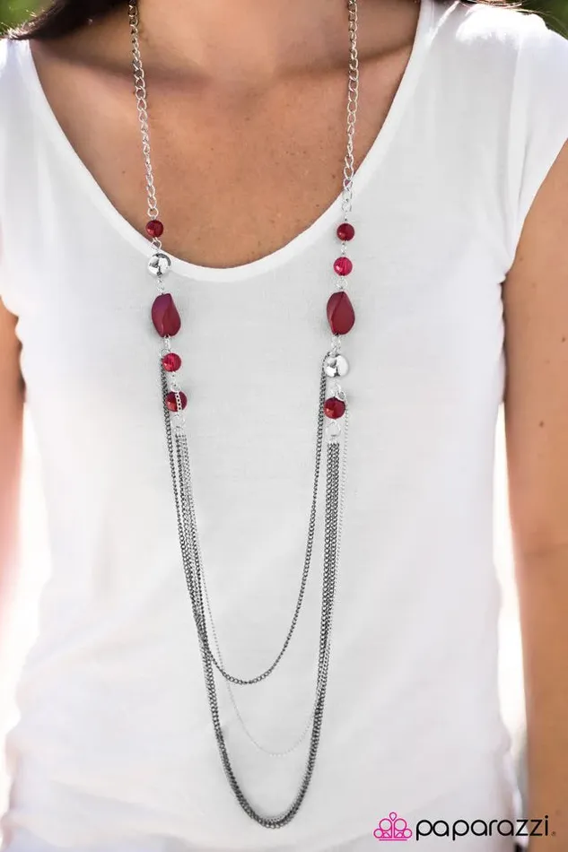 Necklaces Paparazzi Jewelry Paparazzi Necklace Its My Party Red
