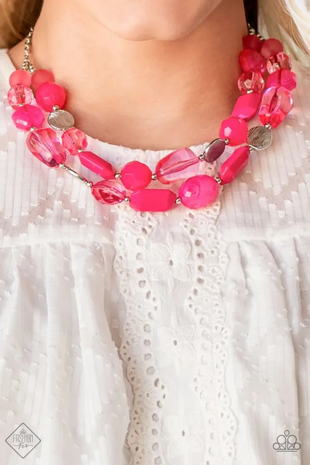 Necklaces Paparazzi Jewelry Paparazzi Necklace Oceanic Opulence Pink