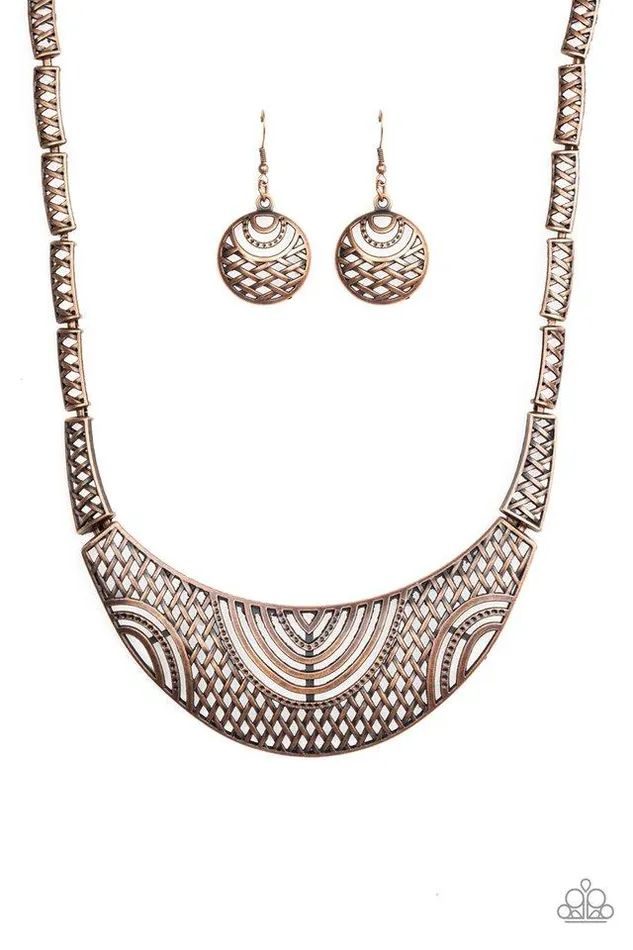 Necklaces Paparazzi Jewelry Paparazzi Necklace On The MANE Stage Copper