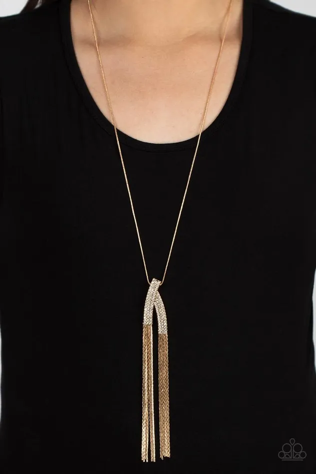 Necklaces Paparazzi Jewelry Paparazzi Necklace Out of the SWAY Gold