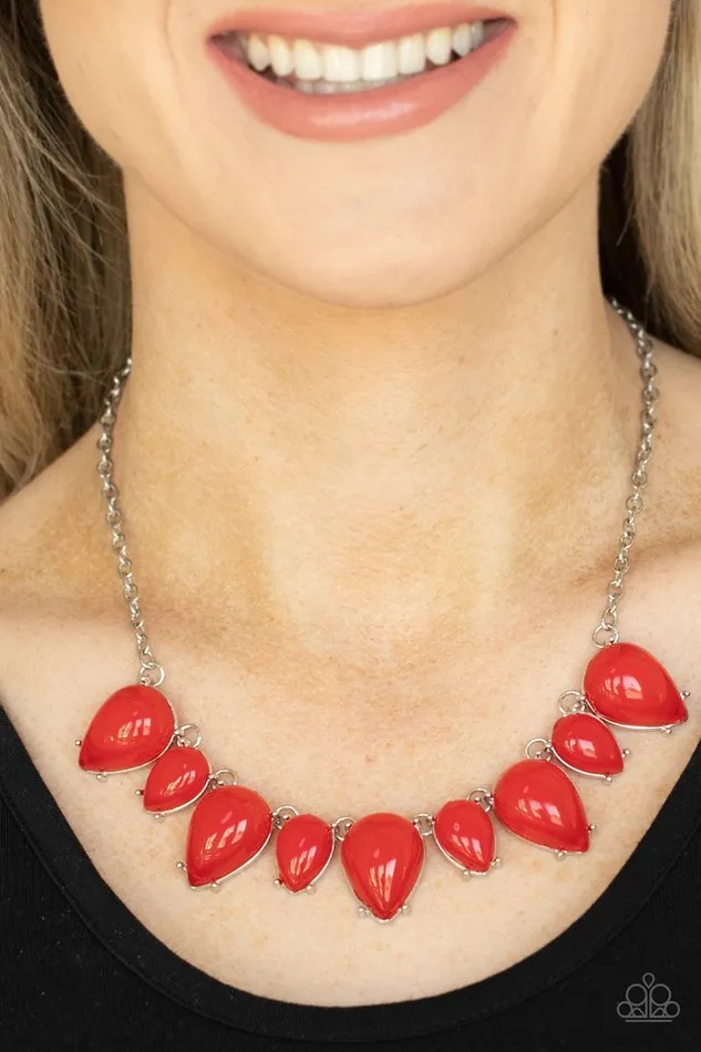 Necklaces Paparazzi Jewelry Paparazzi Necklace Pampered Poolside Red