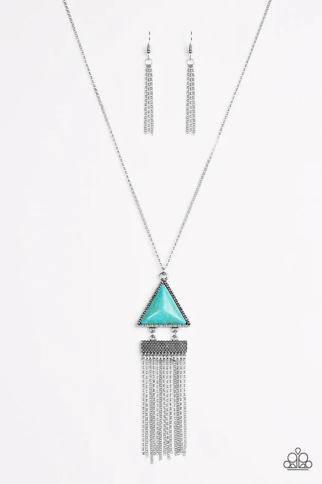 Necklaces Paparazzi Jewelry Paparazzi Necklace Point Of The Mountain Blue