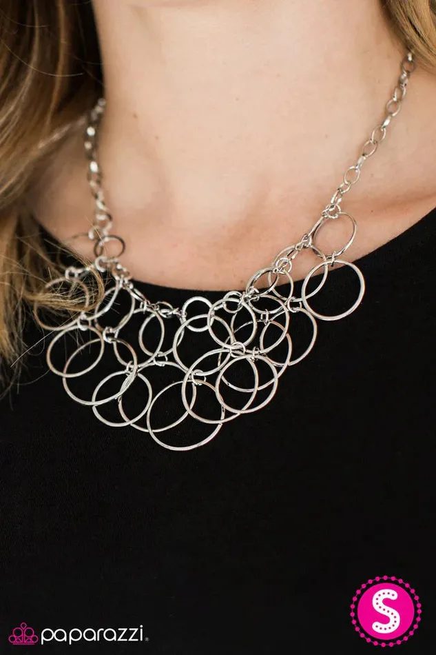 Necklaces Paparazzi Jewelry Paparazzi Necklace Step Into The Bling Ring Silver