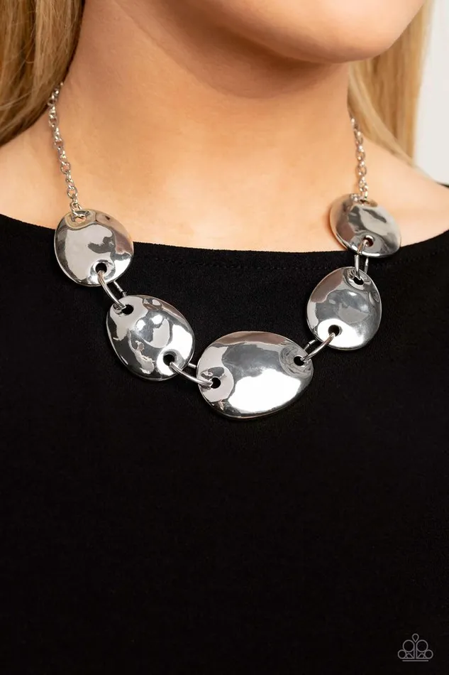 Necklaces Paparazzi Jewelry Paparazzi Necklace That RING You Do Silver