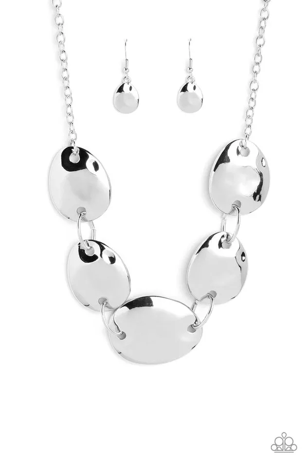 Necklaces Paparazzi Jewelry Paparazzi Necklace That RING You Do Silver Necklaces Paparazzi Jewelry Paparazzi Necklace That RING You Do Silver