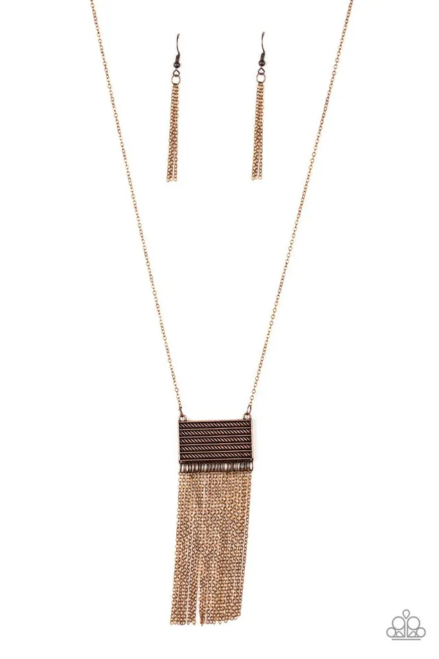 Necklaces Paparazzi Jewelry Paparazzi Necklace Totally Tassel Copper