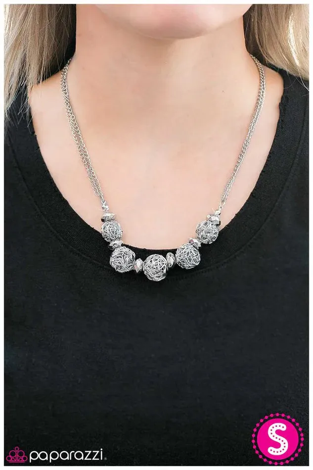 Necklaces Paparazzi Necklace A Live Wire Silver Paparazzi Jewelry