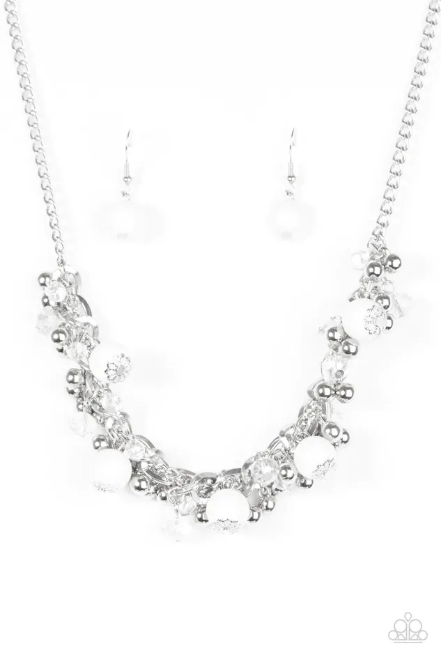 Necklaces Paparazzi Necklace A Pop Of Posh White Paparazzi Jewelry