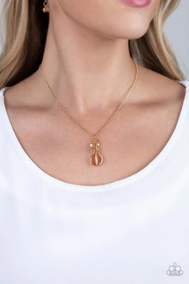 Necklaces Paparazzi Necklace Clustered Candescence Gold Paparazzi Jewelry