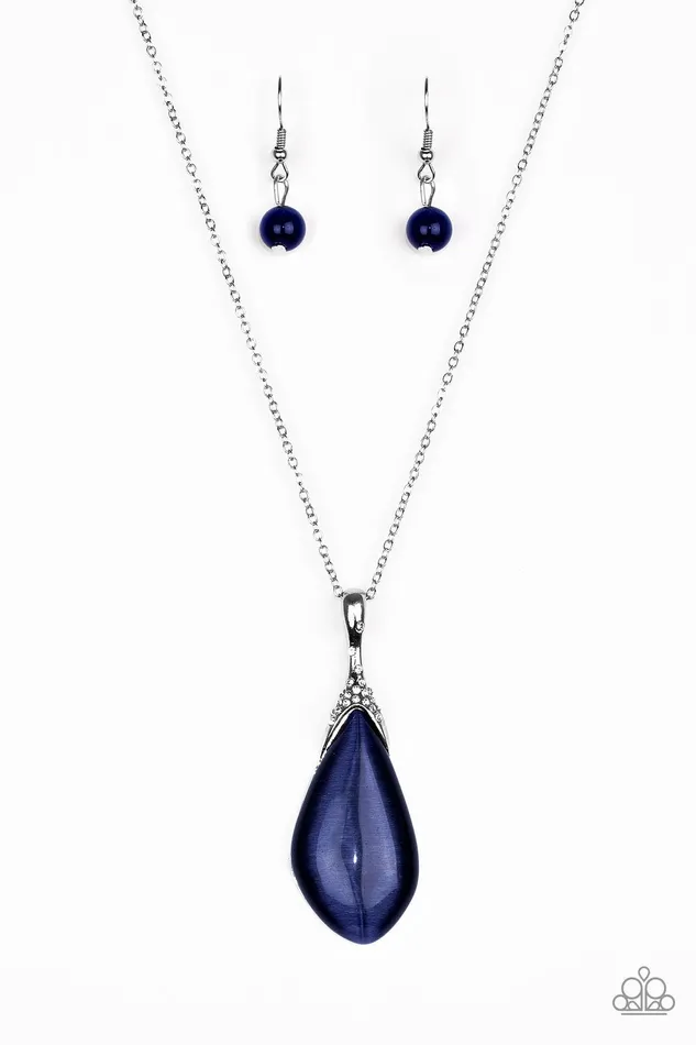 Necklaces Paparazzi Necklace Friends In GLOW Places Blue Paparazzi Jewelry