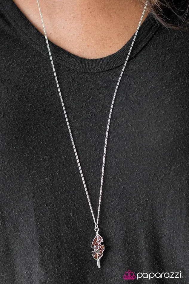Necklaces Paparazzi Necklace Frozen In Fall Brown Paparazzi Jewelry