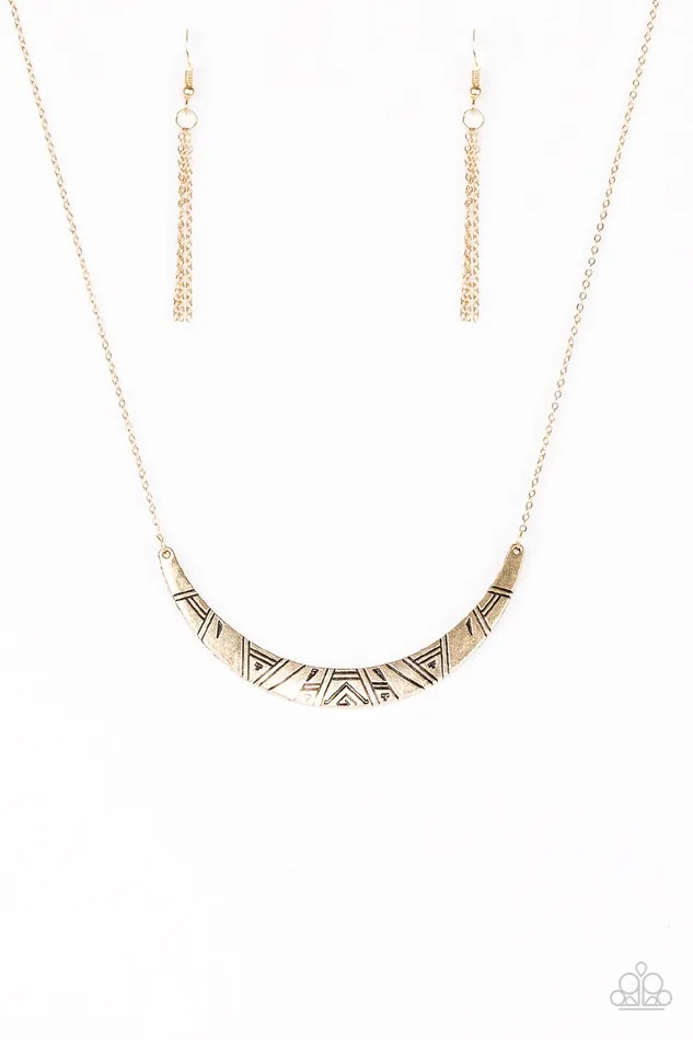 Necklaces Paparazzi Necklace Howl At The Moon Gold Paparazzi Jewelry