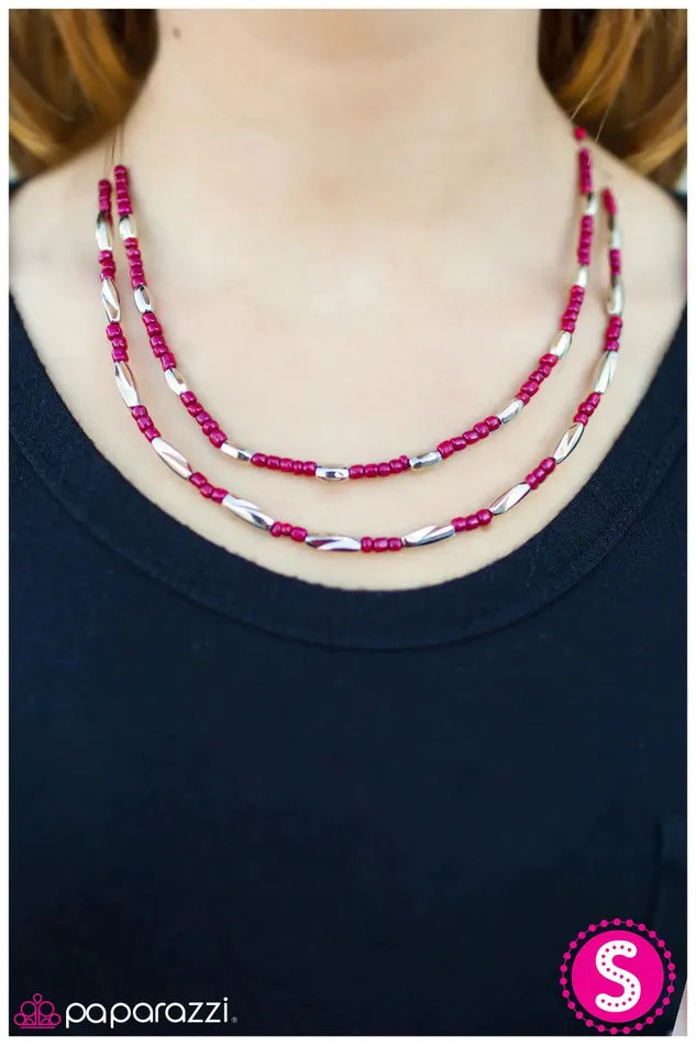 Necklaces Paparazzi Necklace I Should BEAD So Lucky Pink Paparazzi Jewelry