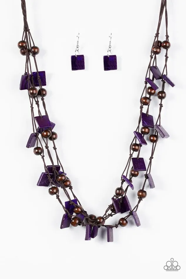 Necklaces Paparazzi Necklace Me Myself and ISLAND Purple Paparazzi Jewelry