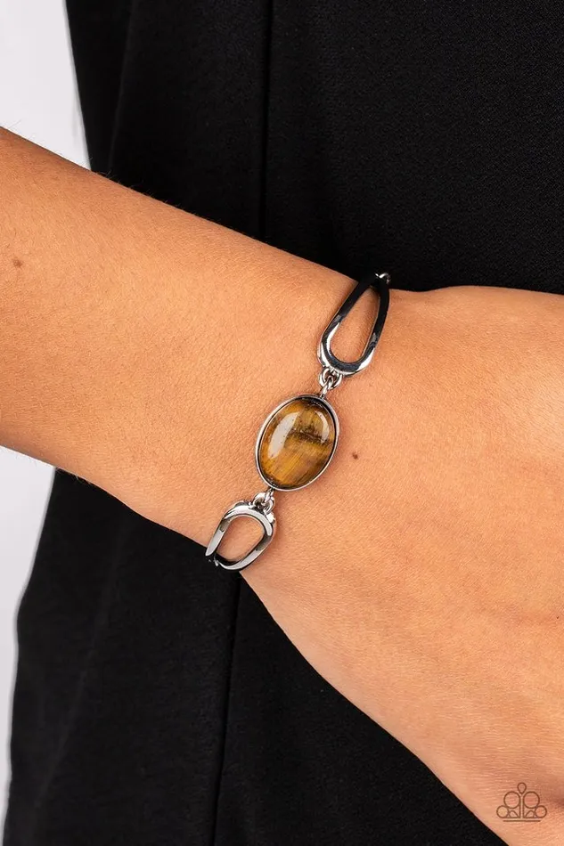 Paparazzi Bracelet A Quarter Past ZEN Brown Paparazzi Jewelry Bracelets