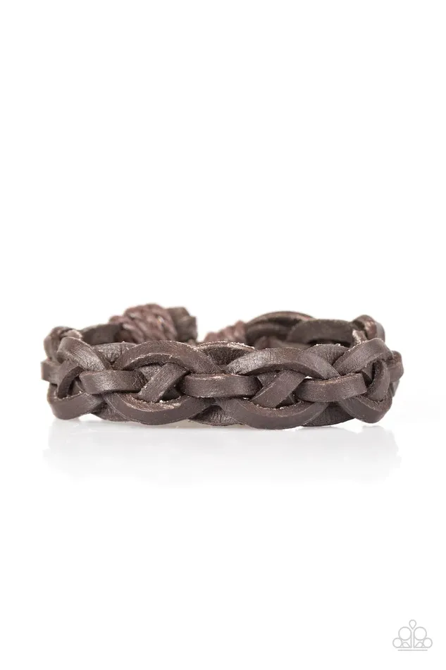 Paparazzi Bracelet Absolutely KNOT Brown Paparazzi Jewelry Bracelets