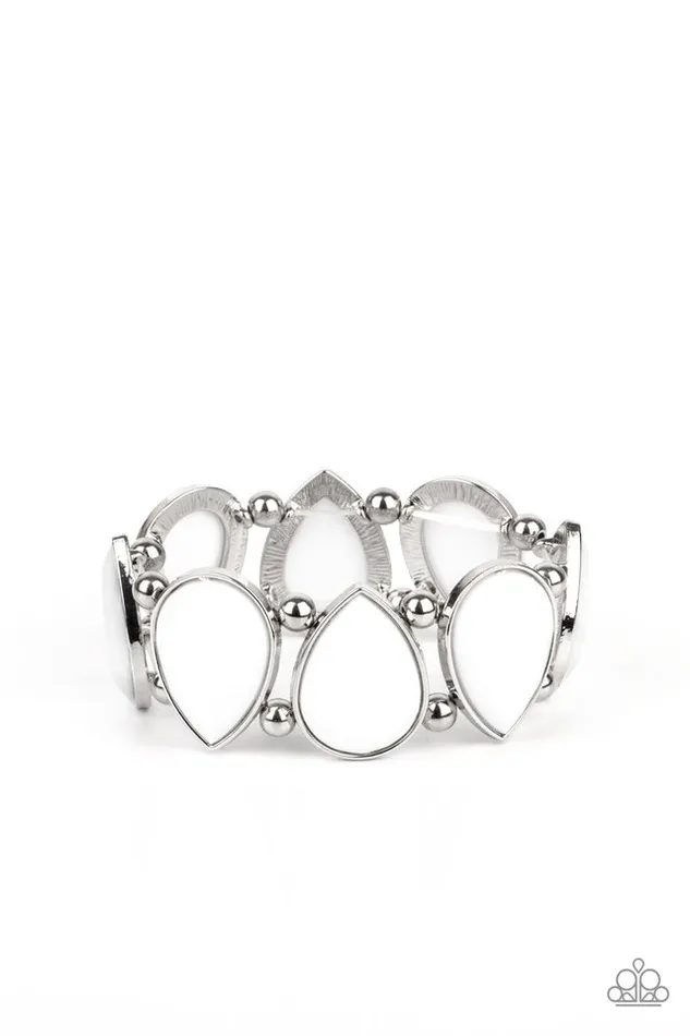 Paparazzi Bracelet Flamboyant Tease White Paparazzi Jewelry Bracelets Paparazzi Bracelet Flamboyant Tease White Paparazzi Jewelry Bracelets