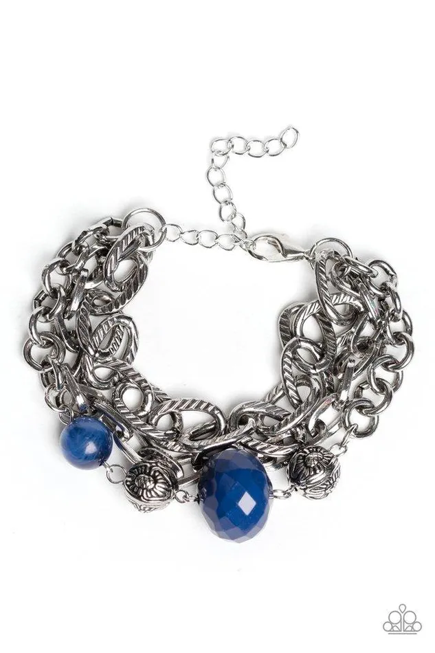 Paparazzi Bracelet Mega Malibu Blue Paparazzi Jewelry Bracelets