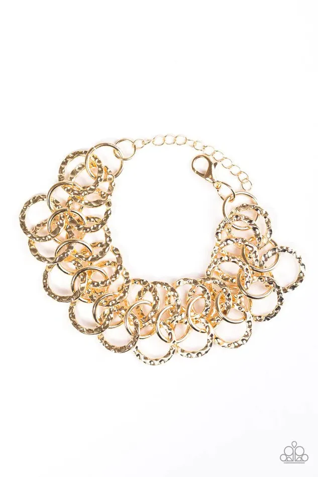 Paparazzi Bracelet Texas BOLD Em Gold Paparazzi Jewelry Bracelets