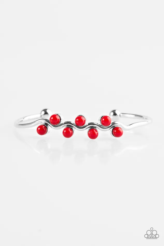 Paparazzi Bracelet Tropical Tides Red Paparazzi Jewelry Bracelets