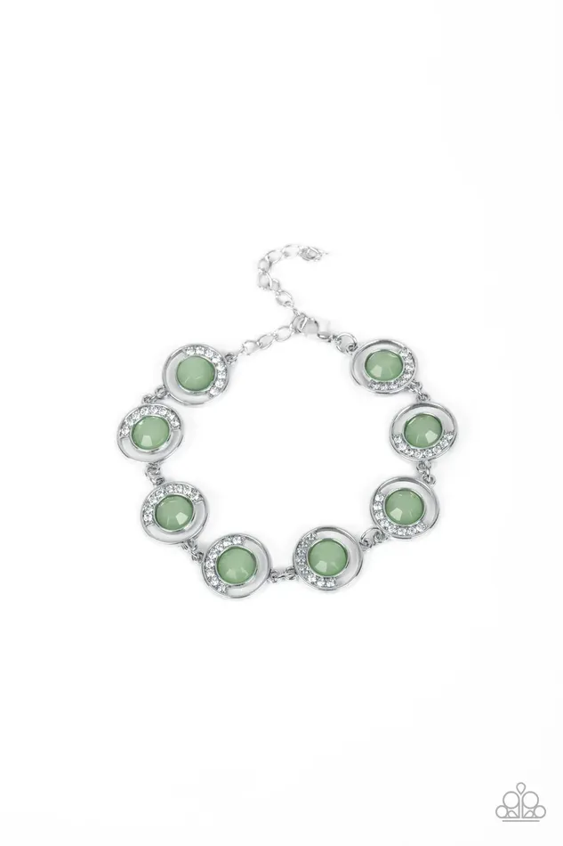 Paparazzi Bracelet Twinkling Trajectory Green Paparazzi Jewelry Bracelets