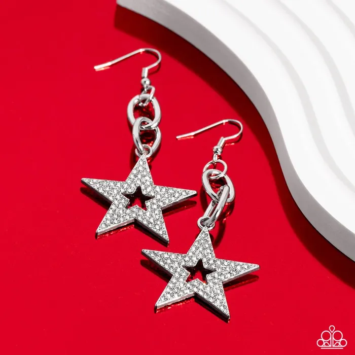 Paparazzi Earring Cosmic Celebrity White Paparazzi Jewelry Earrings Paparazzi Earring Cosmic Celebrity White Paparazzi Jewelry Earrings