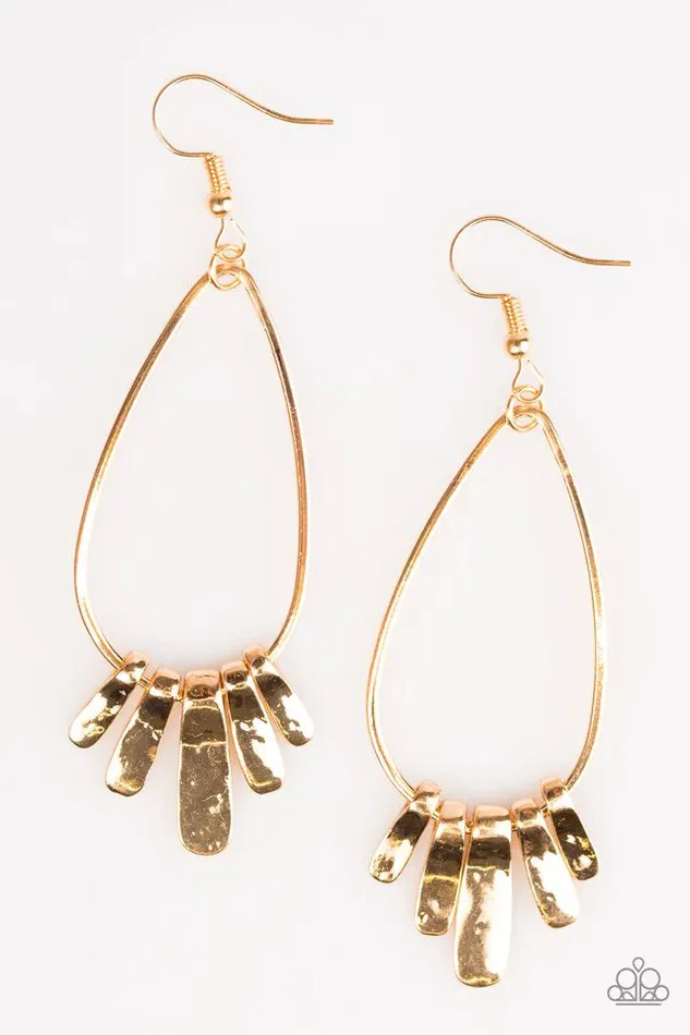 Paparazzi Earring Desert Winds Gold Paparazzi Jewelry Earrings