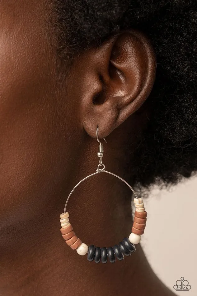 Paparazzi Earring Earthy Esteem Black Paparazzi Jewelry Earrings