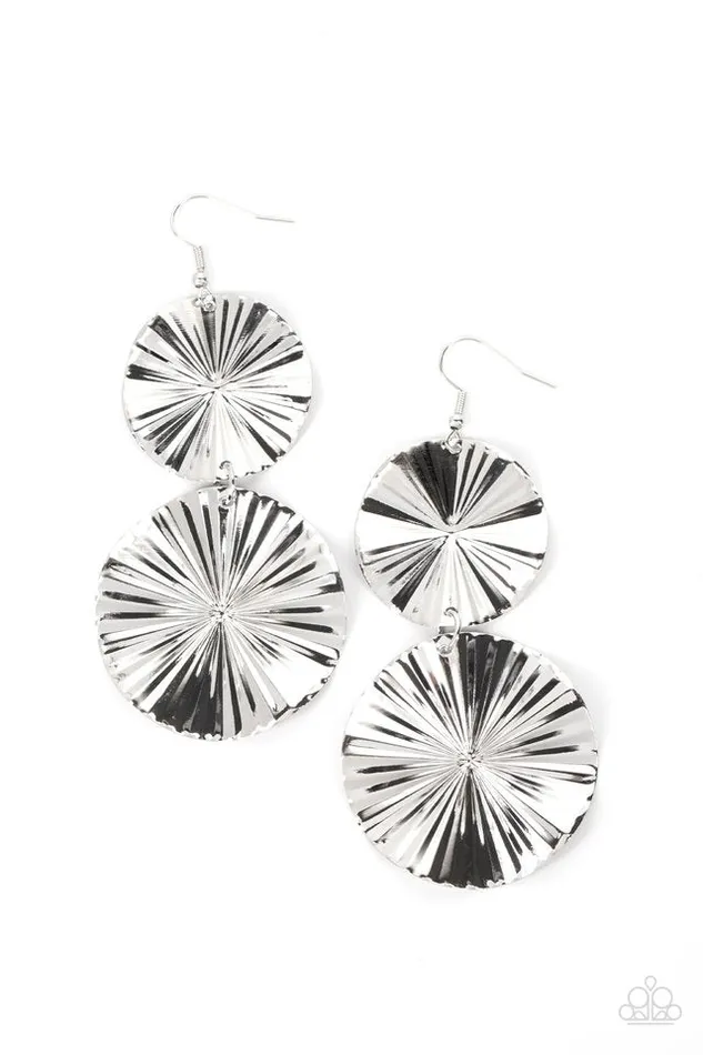 Paparazzi Earring In Your Wildest FANtasy Silver Paparazzi Jewelry Earrings Paparazzi Earring In Your Wildest FANtasy Silver Paparazzi Jewelry Earrings