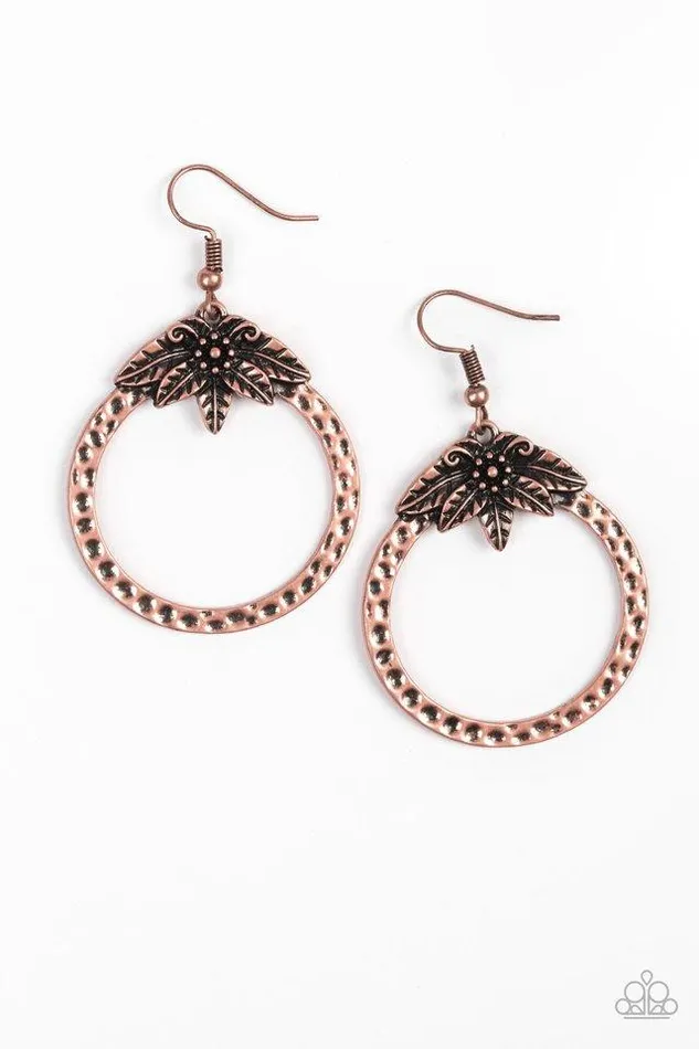 Paparazzi Earring Island Insider Copper Paparazzi Jewelry Earrings