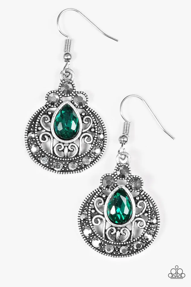 Paparazzi Earring Royal Refinery Green Paparazzi Jewelry Earrings
