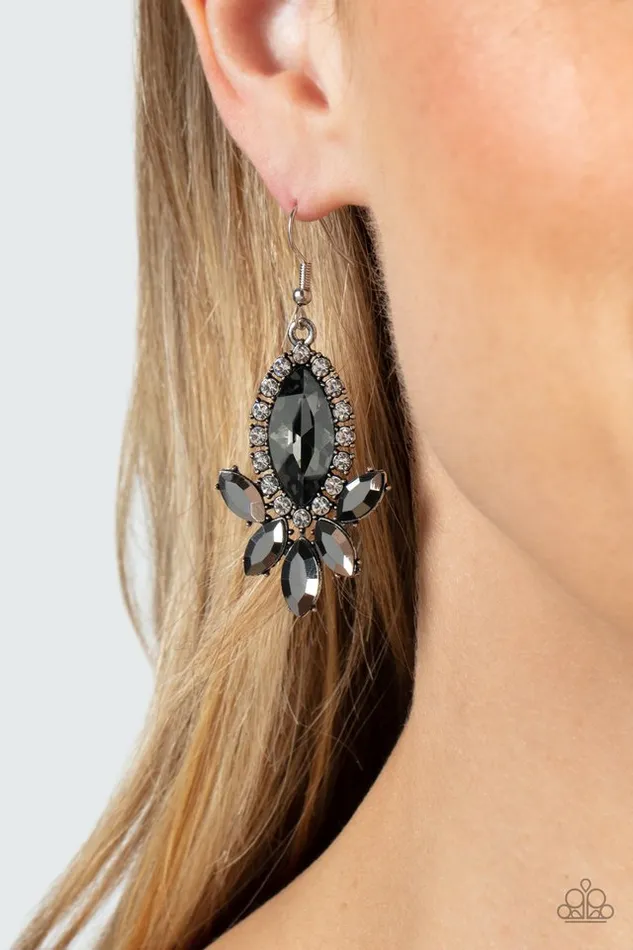 Paparazzi Earring Serving Up Sparkle Silver Paparazzi Jewelry Earrings