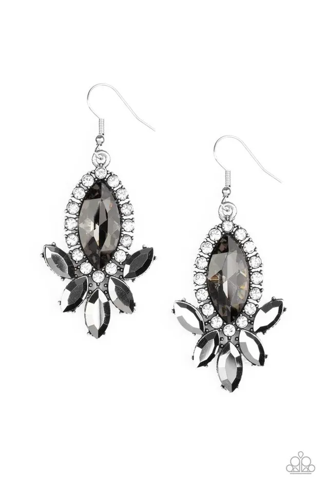 Paparazzi Earring Serving Up Sparkle Silver Paparazzi Jewelry Earrings