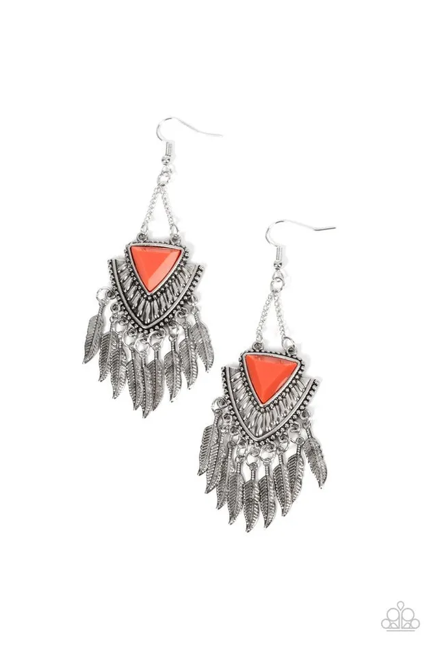 Paparazzi Earring Shady Oasis Orange Paparazzi Jewelry Earrings Paparazzi Earring Shady Oasis Orange Paparazzi Jewelry Earrings