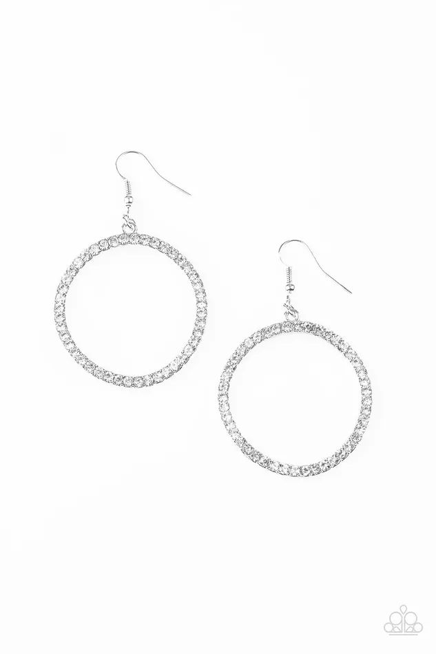 Paparazzi Earring Stoppin Traffic White Paparazzi Jewelry Earrings