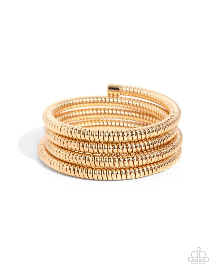 Paparazzi Jewelry Bracelets Paparazzi Bracelet Casual Coils Gold Paparazzi Jewelry Bracelets Paparazzi Bracelet Casual Coils Gold