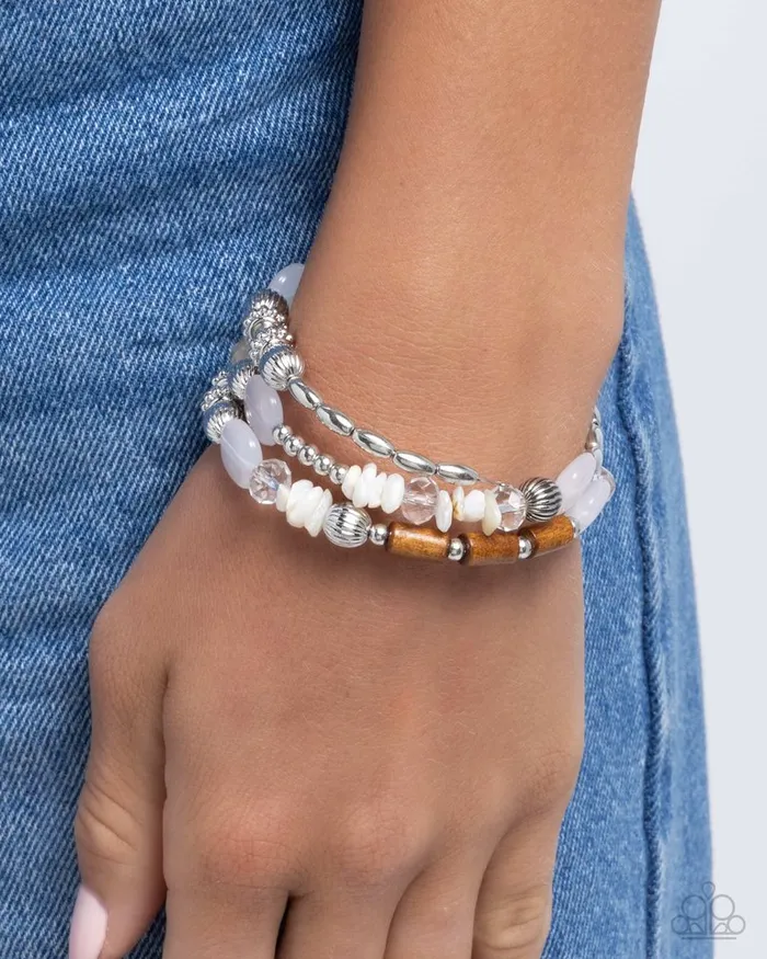 Paparazzi Jewelry Bracelets Paparazzi Bracelet Feeling Alive White