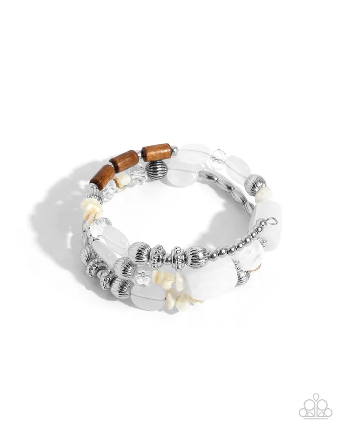 Paparazzi Jewelry Bracelets Paparazzi Bracelet Feeling Alive White Paparazzi Jewelry Bracelets Paparazzi Bracelet Feeling Alive White