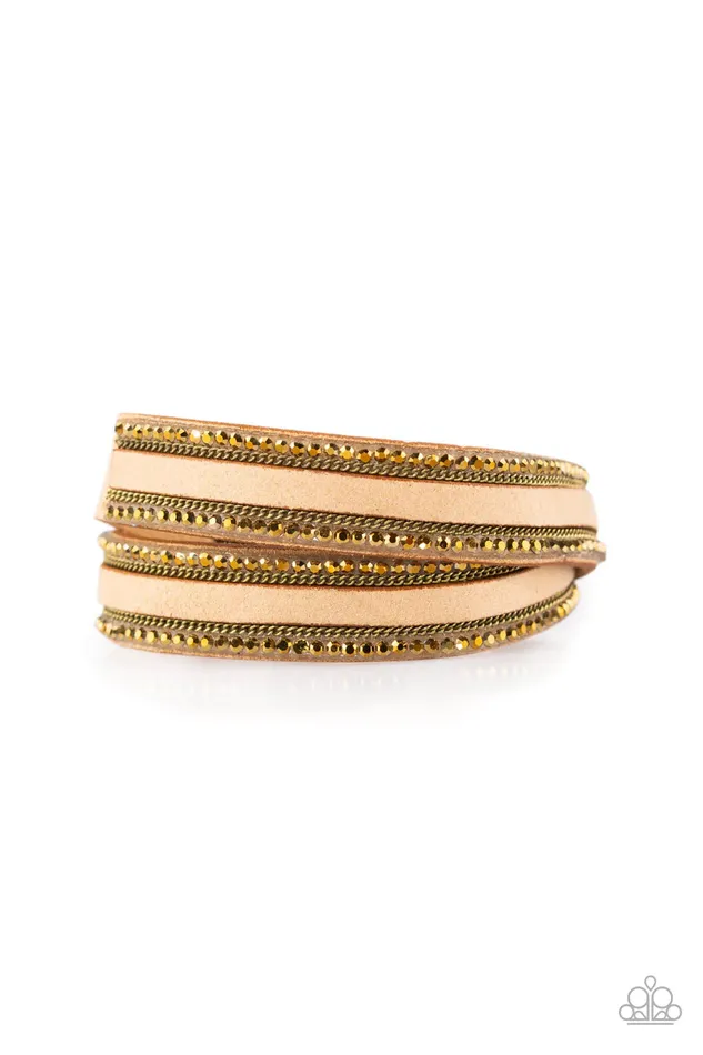 Paparazzi Jewelry Bracelets Paparazzi Bracelet Going For Glam Brass