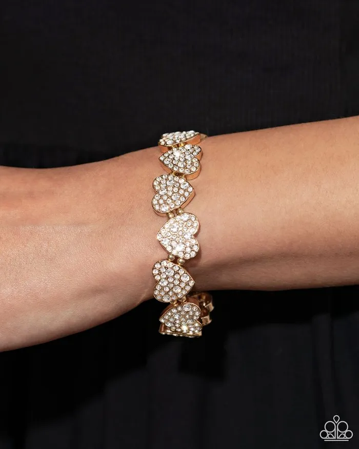 Paparazzi Jewelry Bracelets Paparazzi Bracelet Headliner Heart Gold Paparazzi Jewelry Bracelets Paparazzi Bracelet Headliner Heart Gold