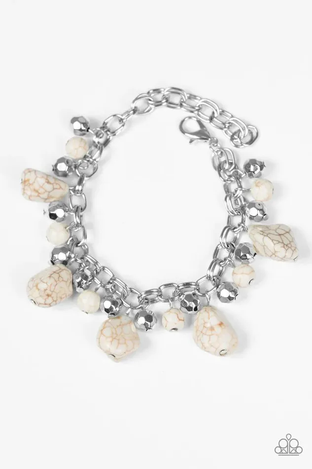 Paparazzi Jewelry Bracelets Paparazzi Bracelet Practical Paleo White