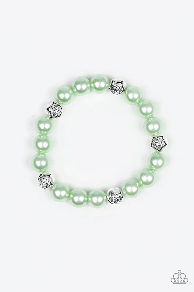 Paparazzi Jewelry Bracelets Paparazzi Bracelet Rosy Radiance Green